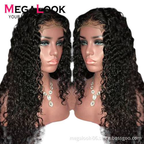 22 Inch Brazilian Jerry Curly Human Hair 13X6 Super Thin Skin Lace Transparent Wig